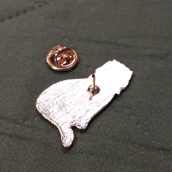 Ziggy Stardust Glittery Cat Lapel Pin - Picture 3 of 6